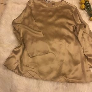 Giorgio Armani Silk Long Sleeve Top Size 12